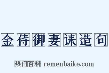 金侍御妻诔造句是什么意思的图片